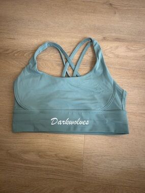 Darc Sport Sage Green Crisscross Strap Sports Bra